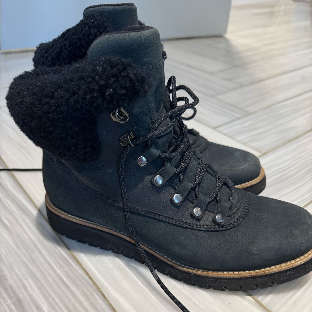 WATERPROOF Cole Haan GrandExplore Shearling Trim Boots
